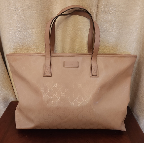 Gucci GG Imprime Monogram Pink Zippered Tote